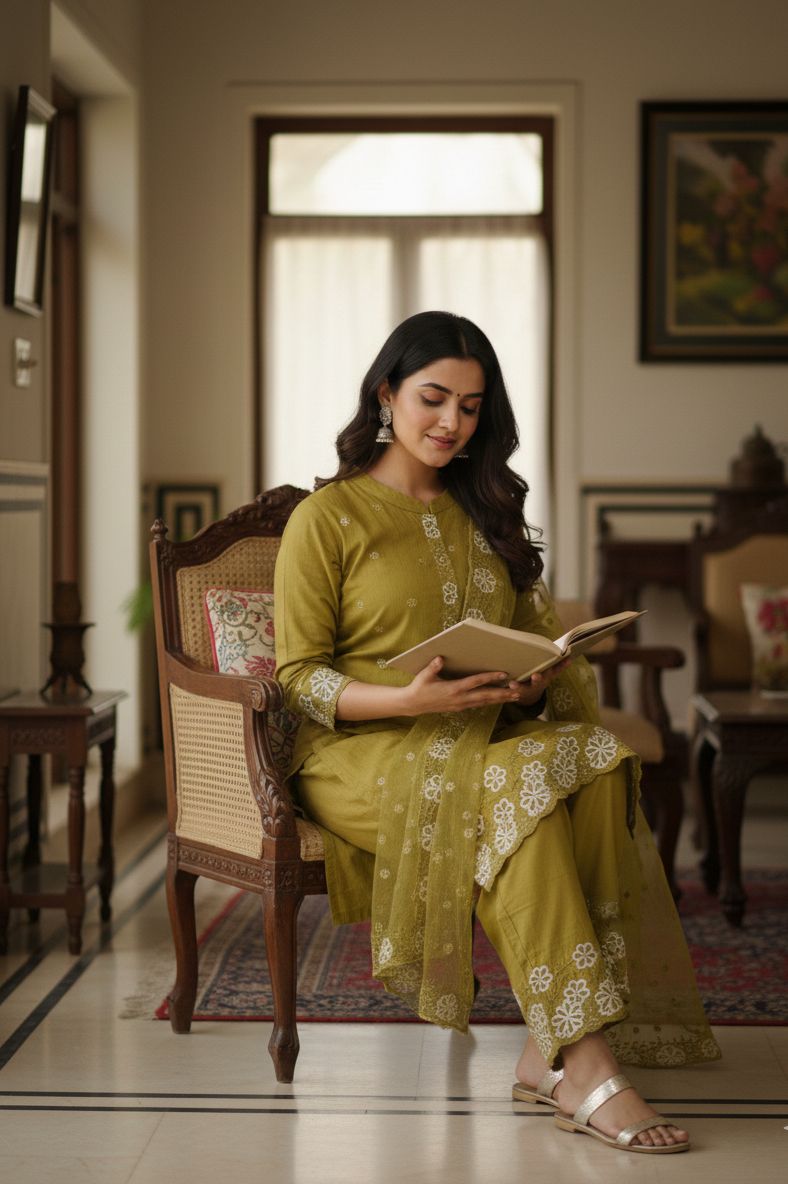 SHORT KURTI WITH DUPPATTA AND TROUSER